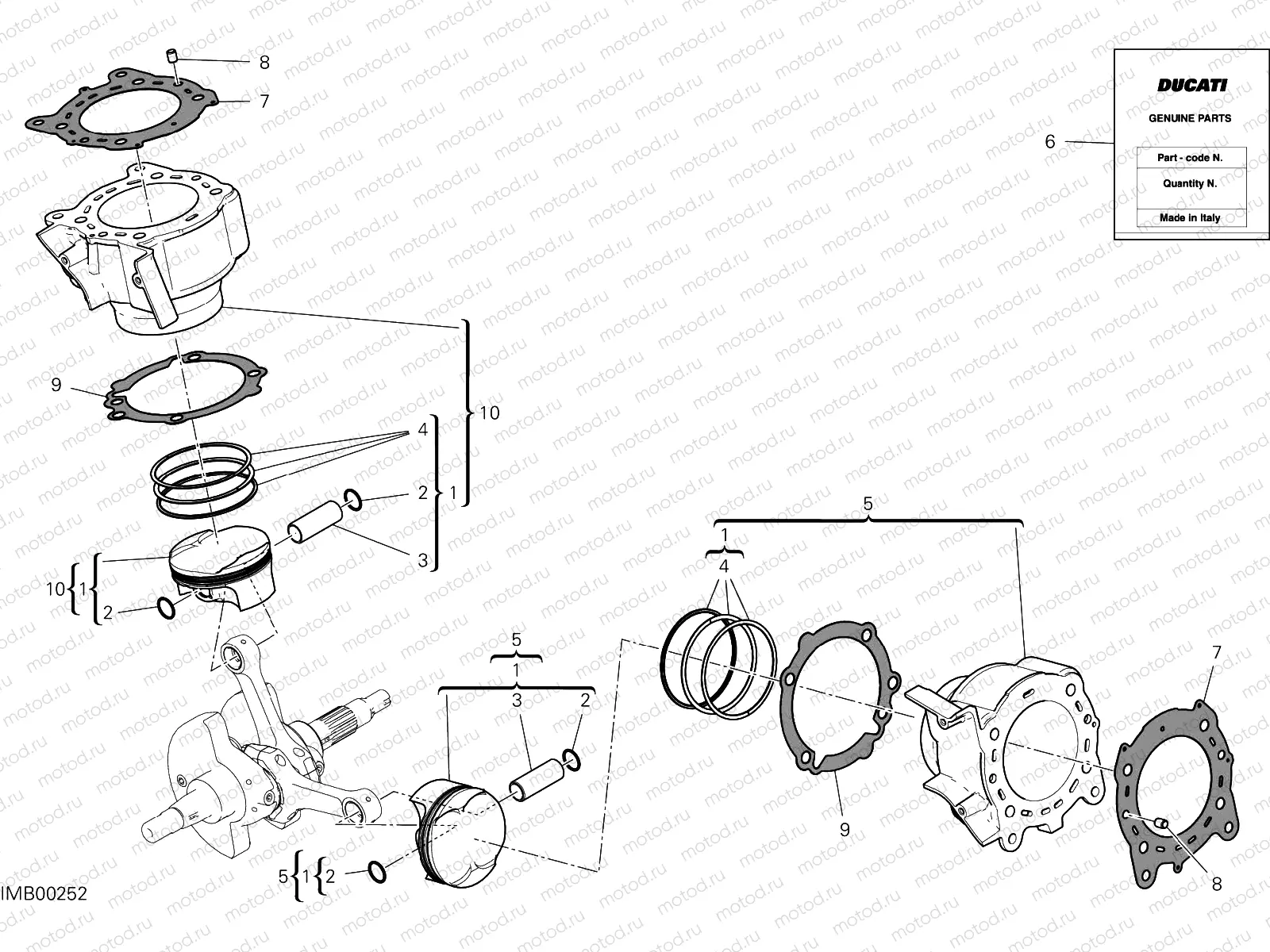 CYLINDERS - PISTONS [MOD:HYM950SP]