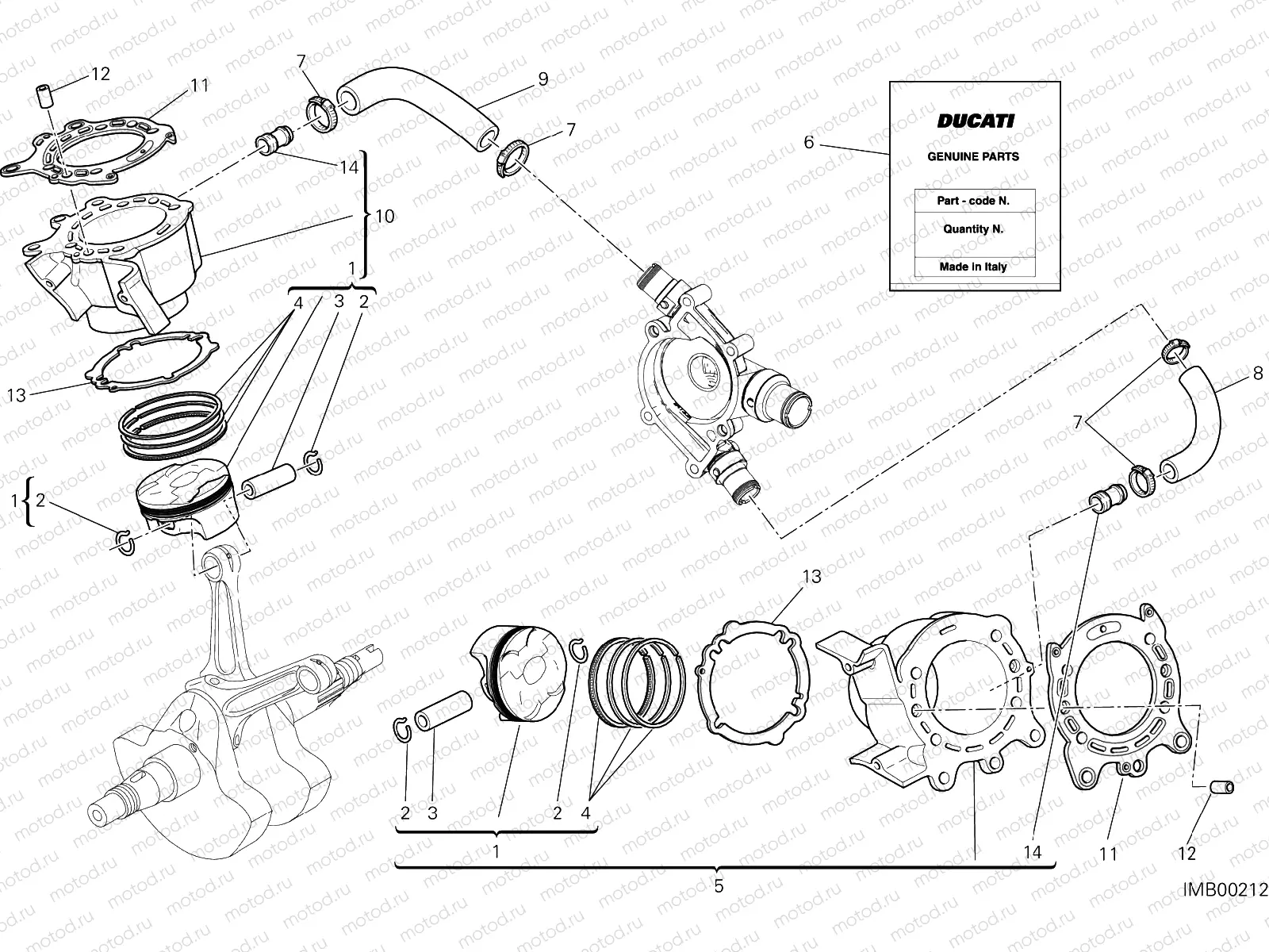 CYLINDERS - PISTONS [MOD:M821STEA]