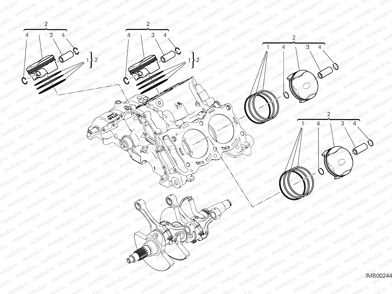 CYLINDERS - PISTONS [MOD:PANV4 SP,PANV4SPM]