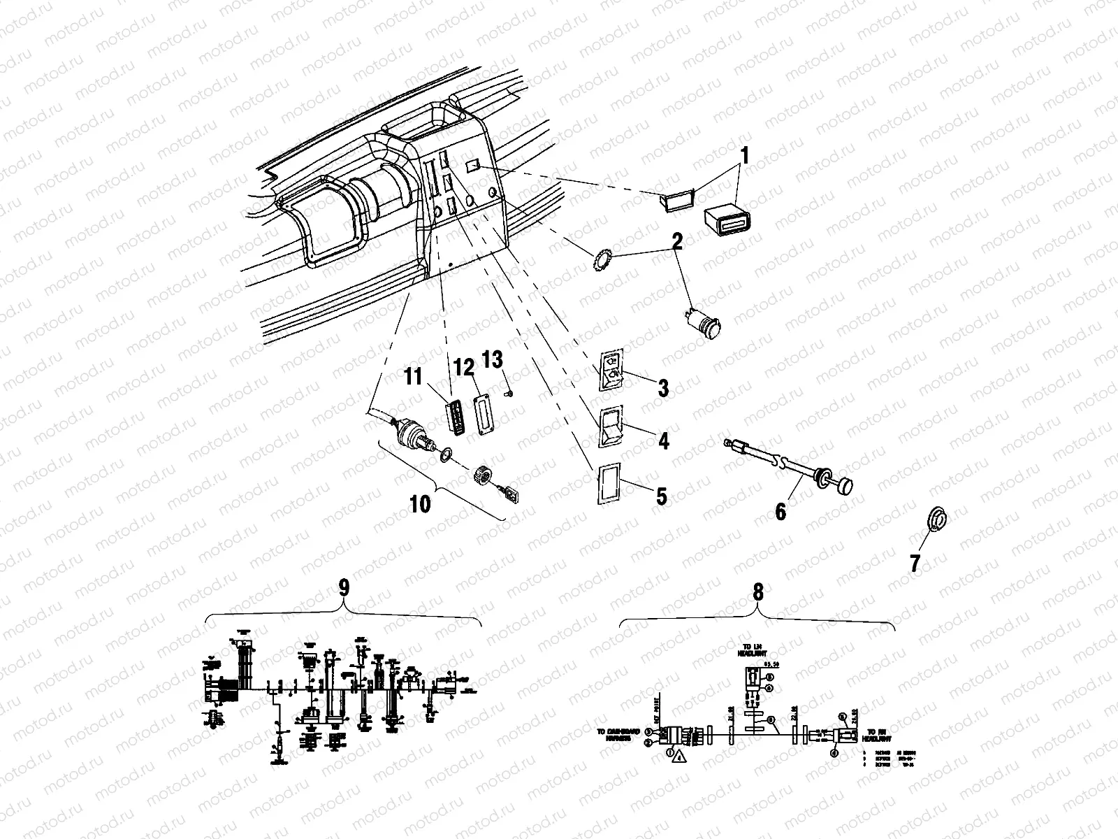 DASH INSTRUMENTS and CONTROLS  - A10RF50AB (4970927092A06) | DASH INSTRUMENTS and CONTROLS  - A10RF50AB (4970927092A06)