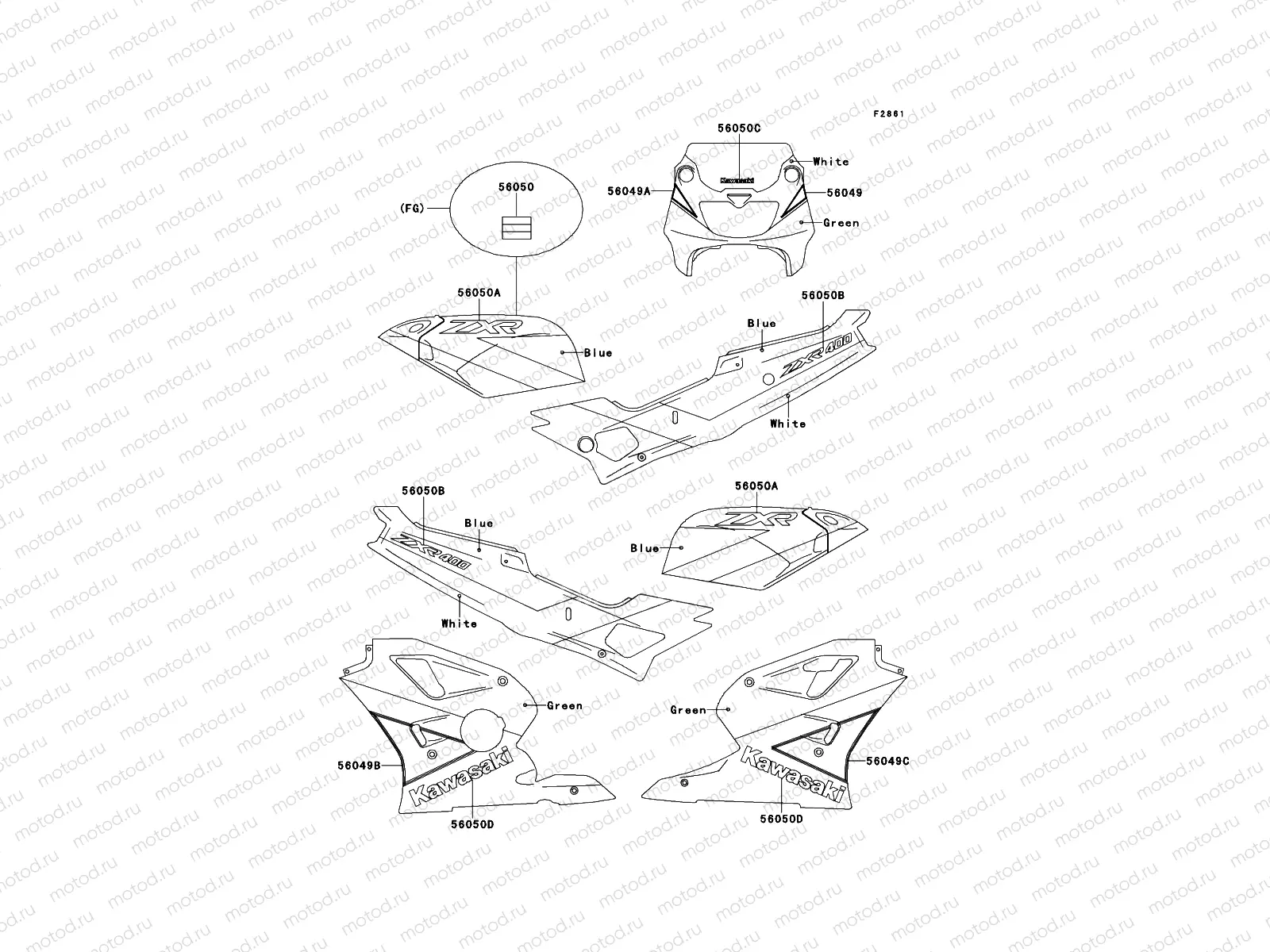 Decal(Green/White/Blue)