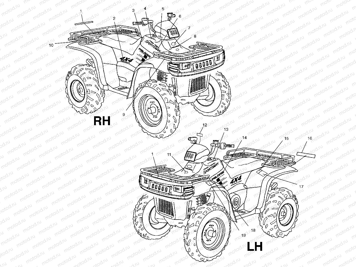 DECALS - A03CH68AA/AC/AF/AH/AL (4975557555A09) | DECALS - A03CH68AA/AC/AF/AH/AL (4975557555A09)