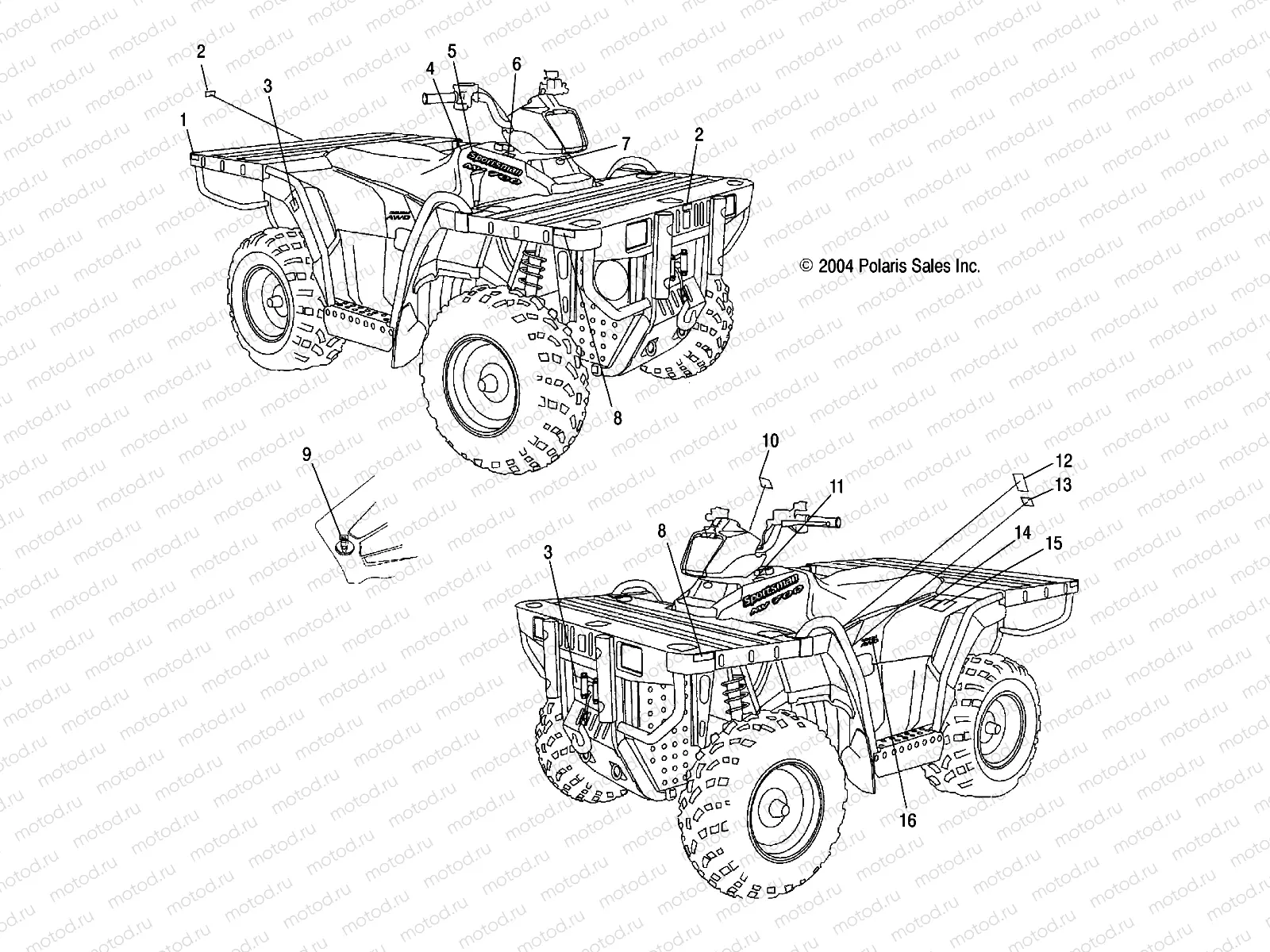 DECALS - A05MH68AP (4999609960A10) | DECALS - A05MH68AP (4999609960A10)