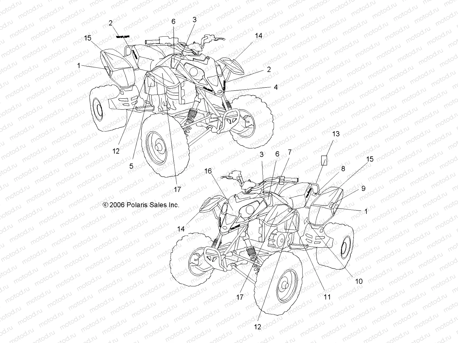 DECALS - A07GJ50AA/AB/AC (49ATVDECALPRED500) | DECALS - A07GJ50AA/AB/AC (49ATVDECALPRED500)