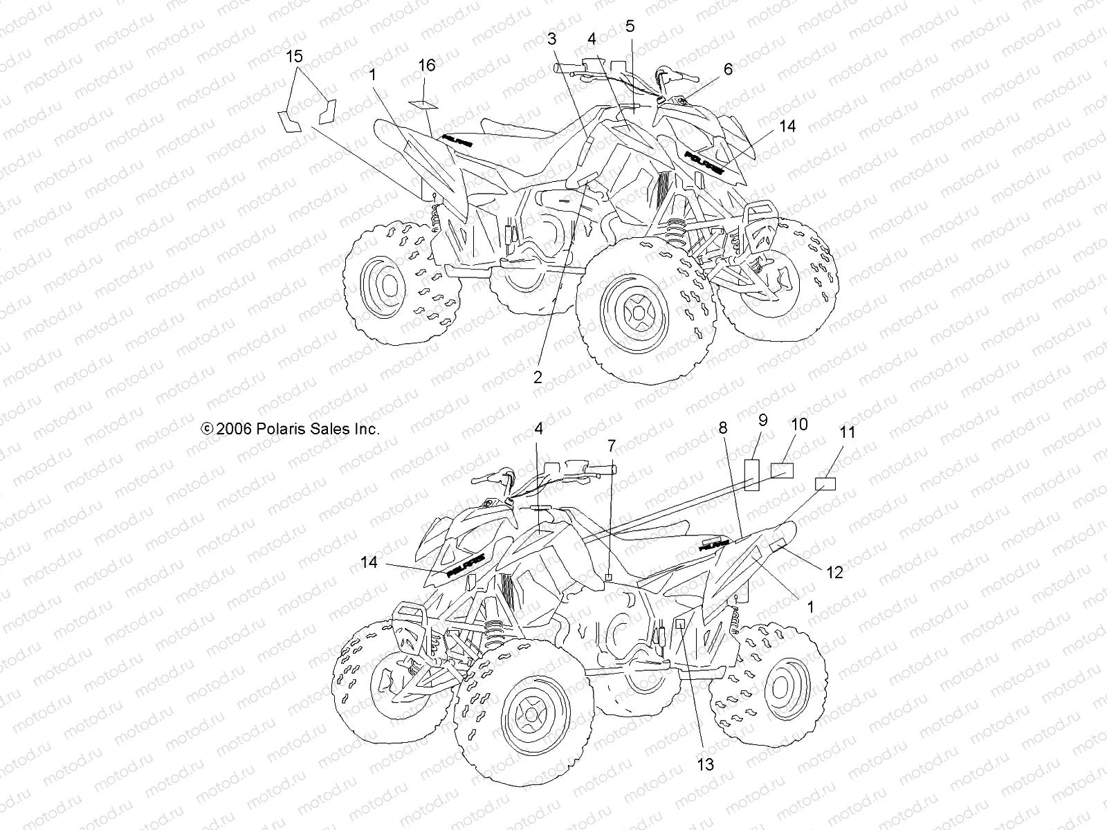 DECALS - A07GP50AA/AB (49ATVDECALOUTLAW) | DECALS - A07GP50AA/AB (49ATVDECALOUTLAW)