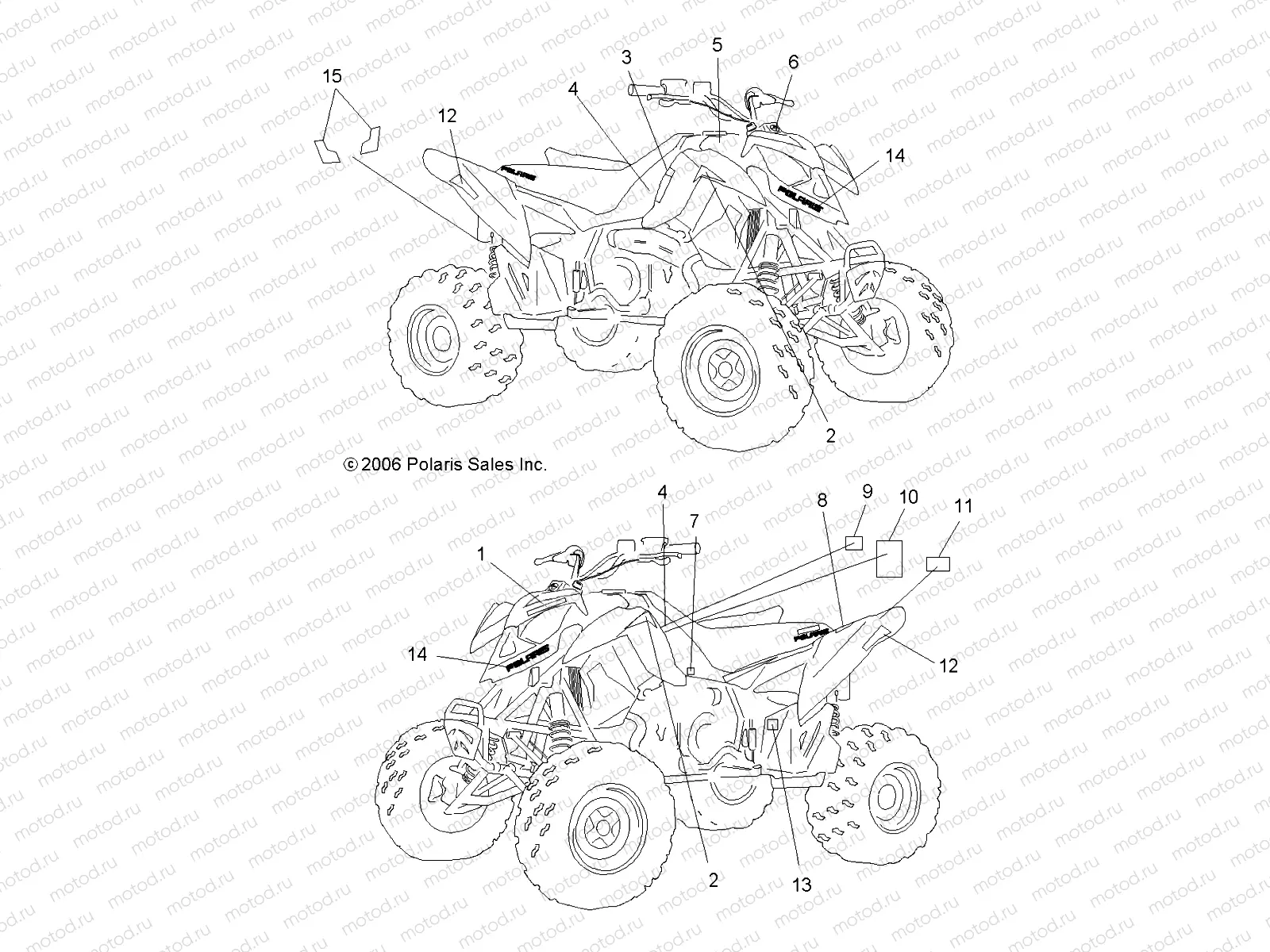 DECALS - A07GP52AA/AB (49ATVDECAL07OUT525) | DECALS - A07GP52AA/AB (49ATVDECAL07OUT525)