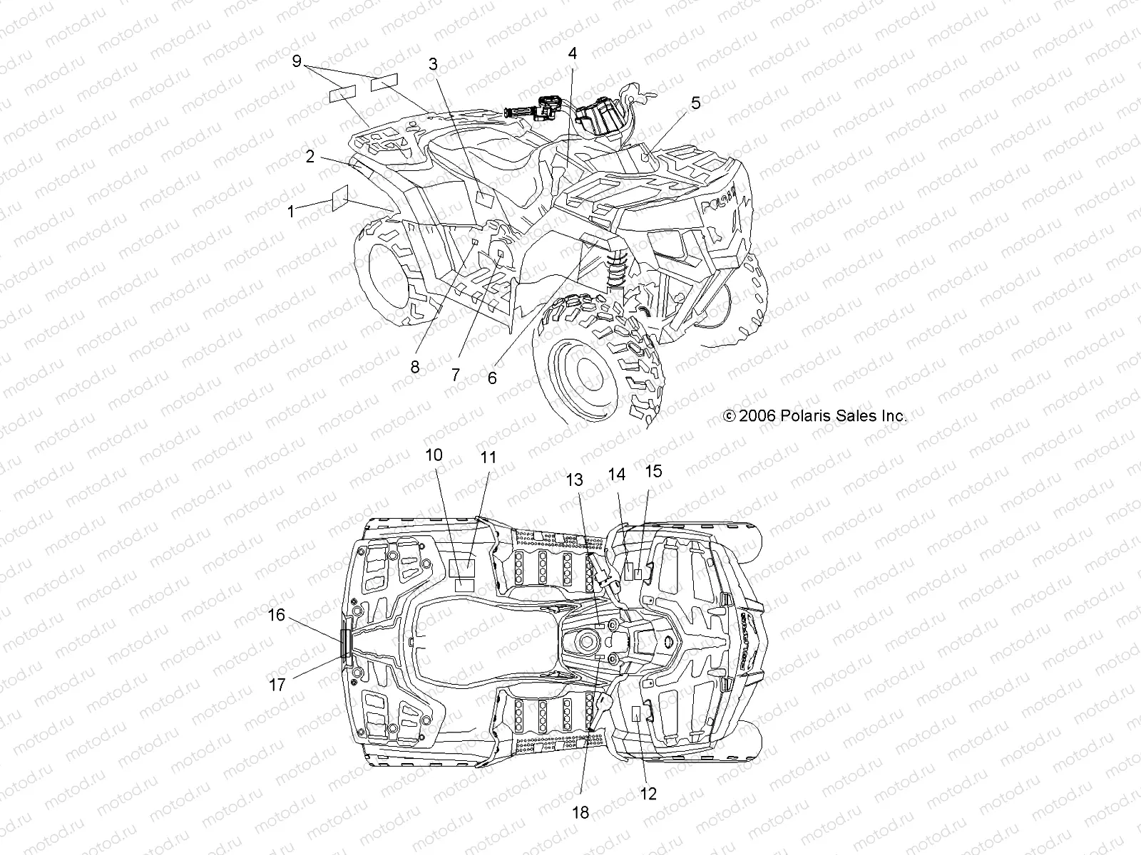 DECALS - A07LB27AA/AC/LH27AA/AB/AC/AD/AL (49ATVDECAL07HAWK) | DECALS - A07LB27AA/AC/LH27AA/AB/AC/AD/AL (49ATVDECAL07HAWK)