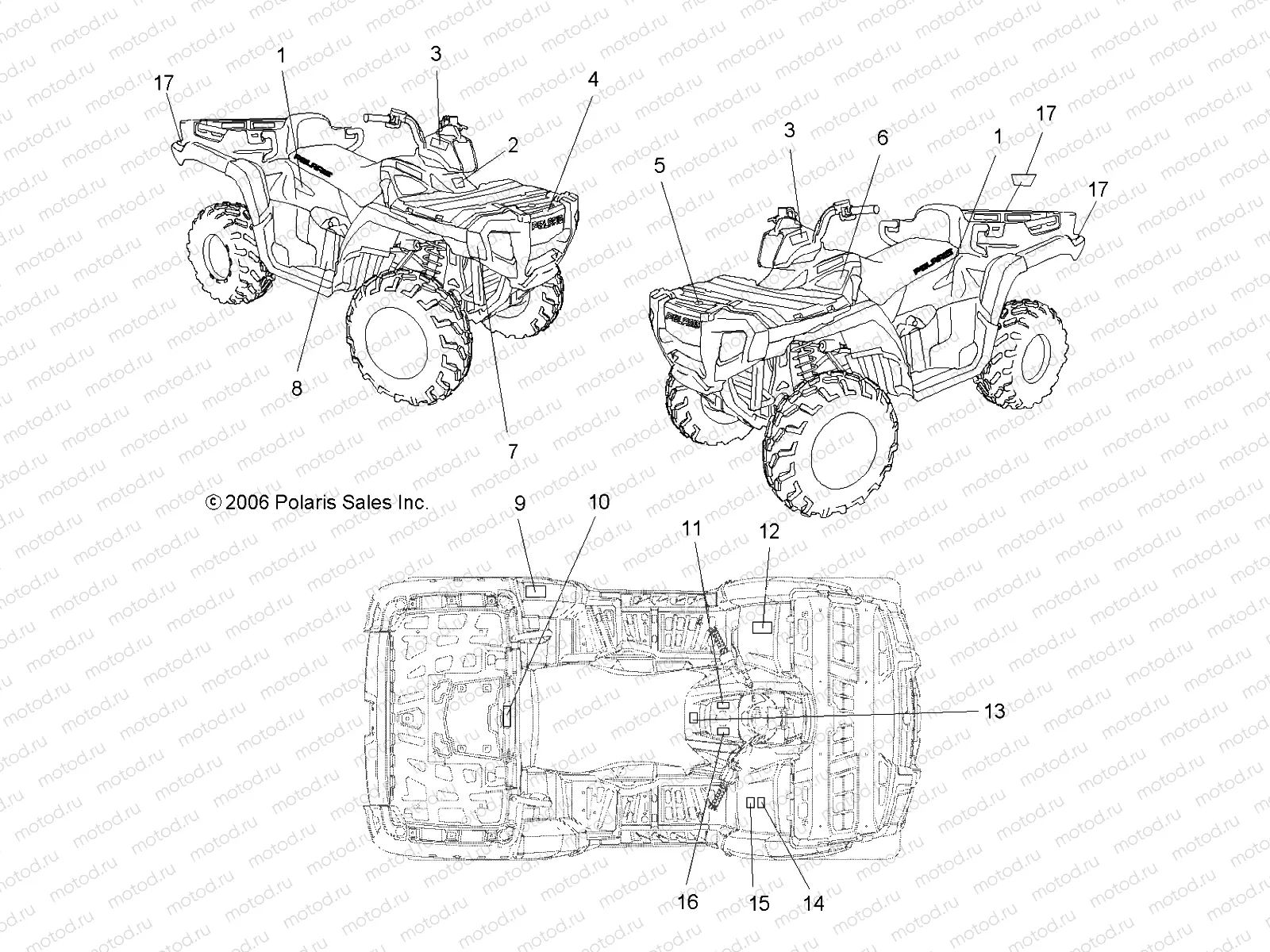 DECALS - A07TH50AL/AQ/AU/AZ/TN50AF/AS/AU (49ATVDECALX2500EFI) | DECALS - A07TH50AL/AQ/AU/AZ/TN50AF/AS/AU (49ATVDECALX2500EFI)