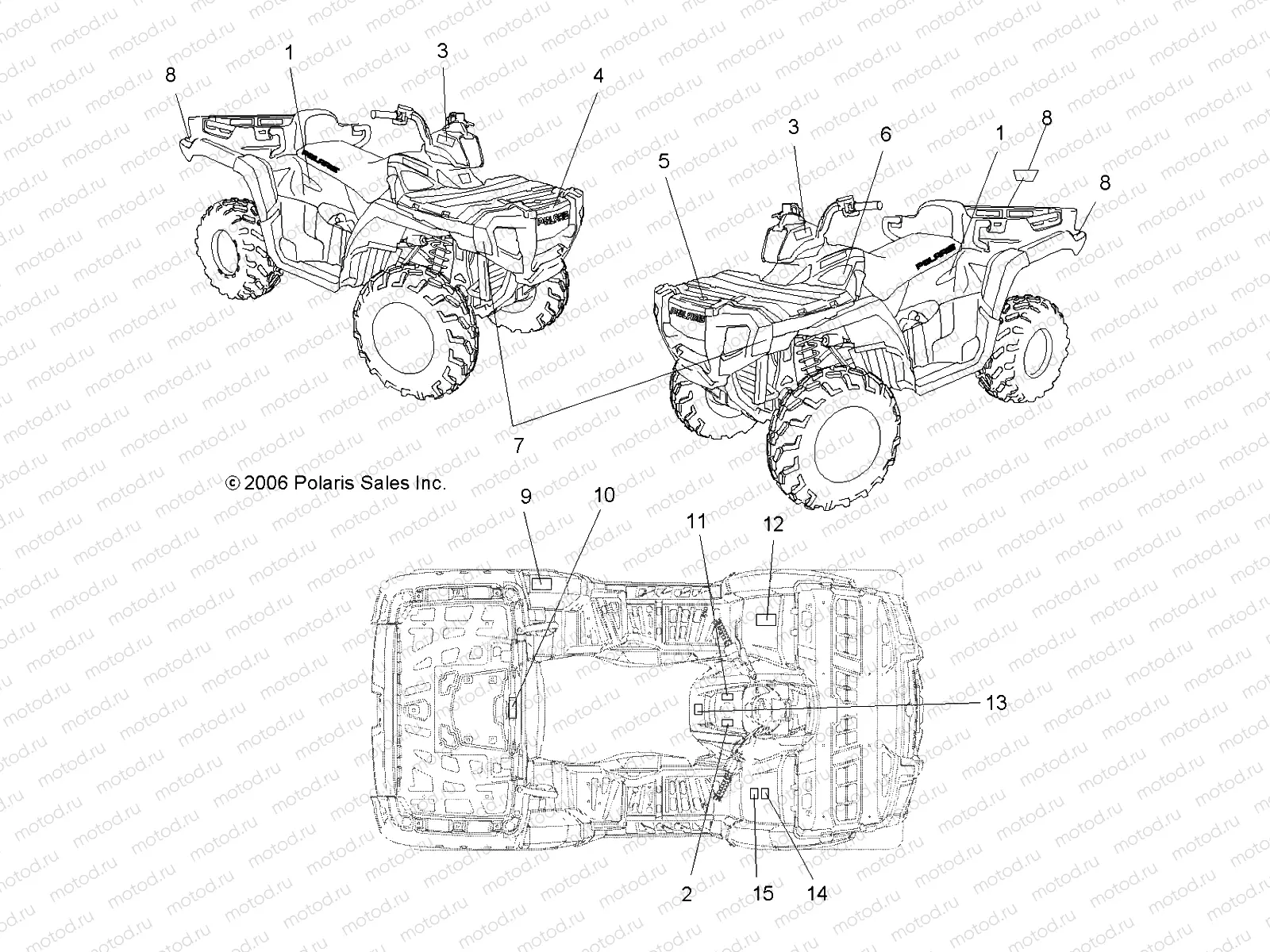 DECALS - A07TH76AU/TN76AF/AL/AU (49ATVDECAL07X2800) | DECALS - A07TH76AU/TN76AF/AL/AU (49ATVDECAL07X2800)