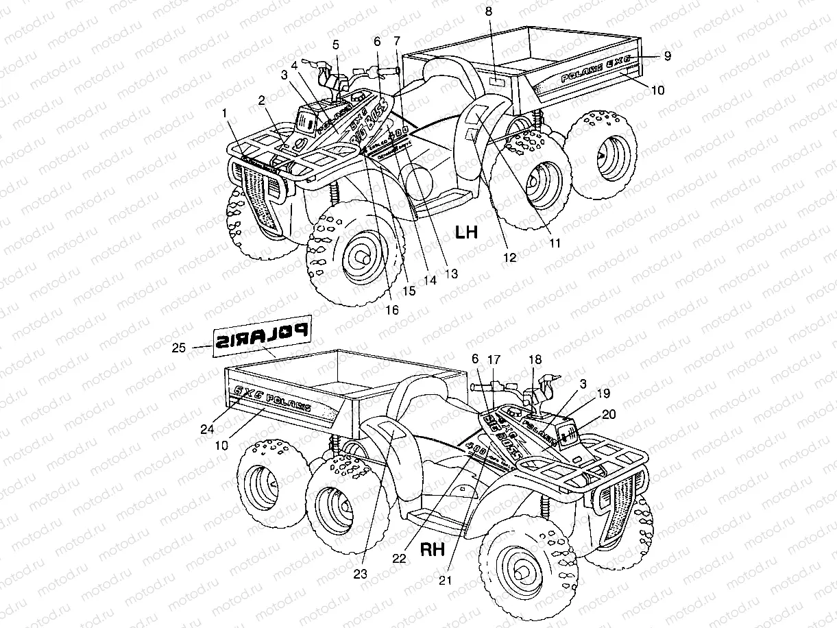 DECALS BIG BOSS 6X6 400L W97AE38A (4940814081A009) | DECALS BIG BOSS 6X6 400L W97AE38A (4940814081A009)