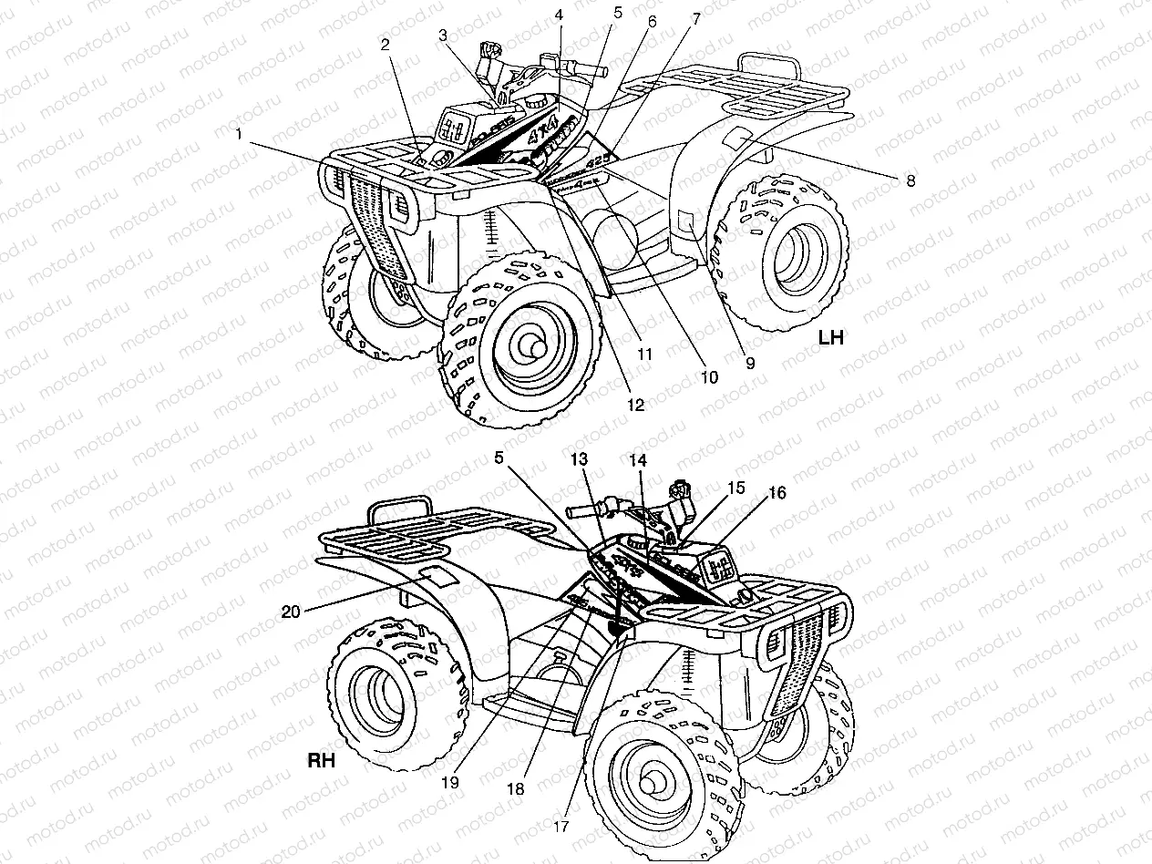 DECALS Magnum 4x4 W968144 and  Swedish Magnum 4x4 S968144 (4936053605B001) | DECALS Magnum 4x4 W968144 and  Swedish Magnum 4x4 S968144 (4936053605B001)