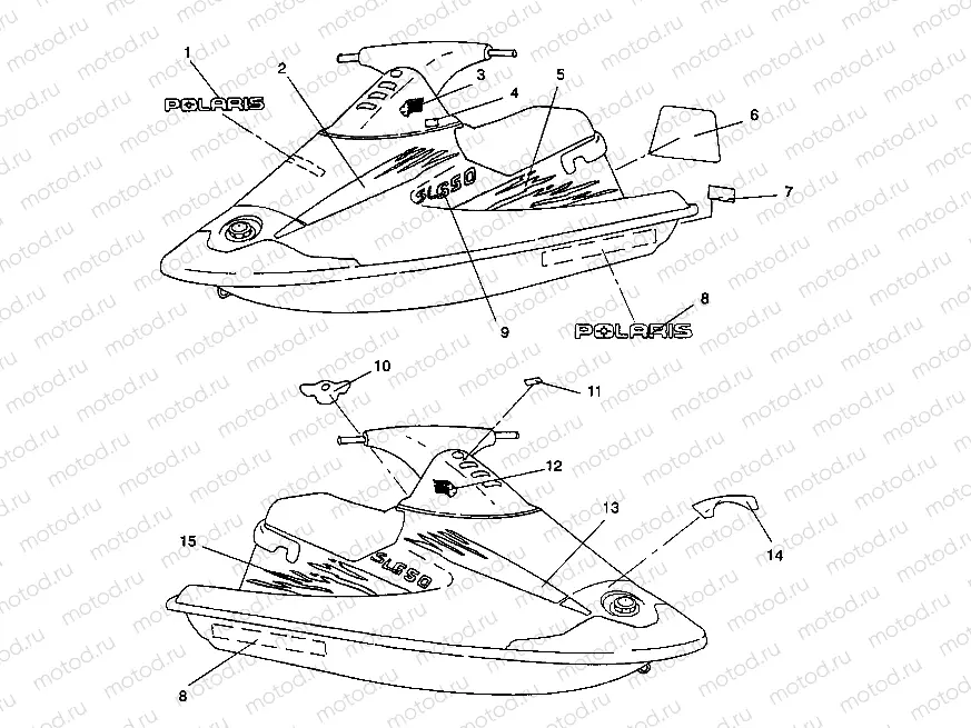 DECALS SL 650 / B934058 (4924732473003A) | DECALS SL 650 / B934058 (4924732473003A)