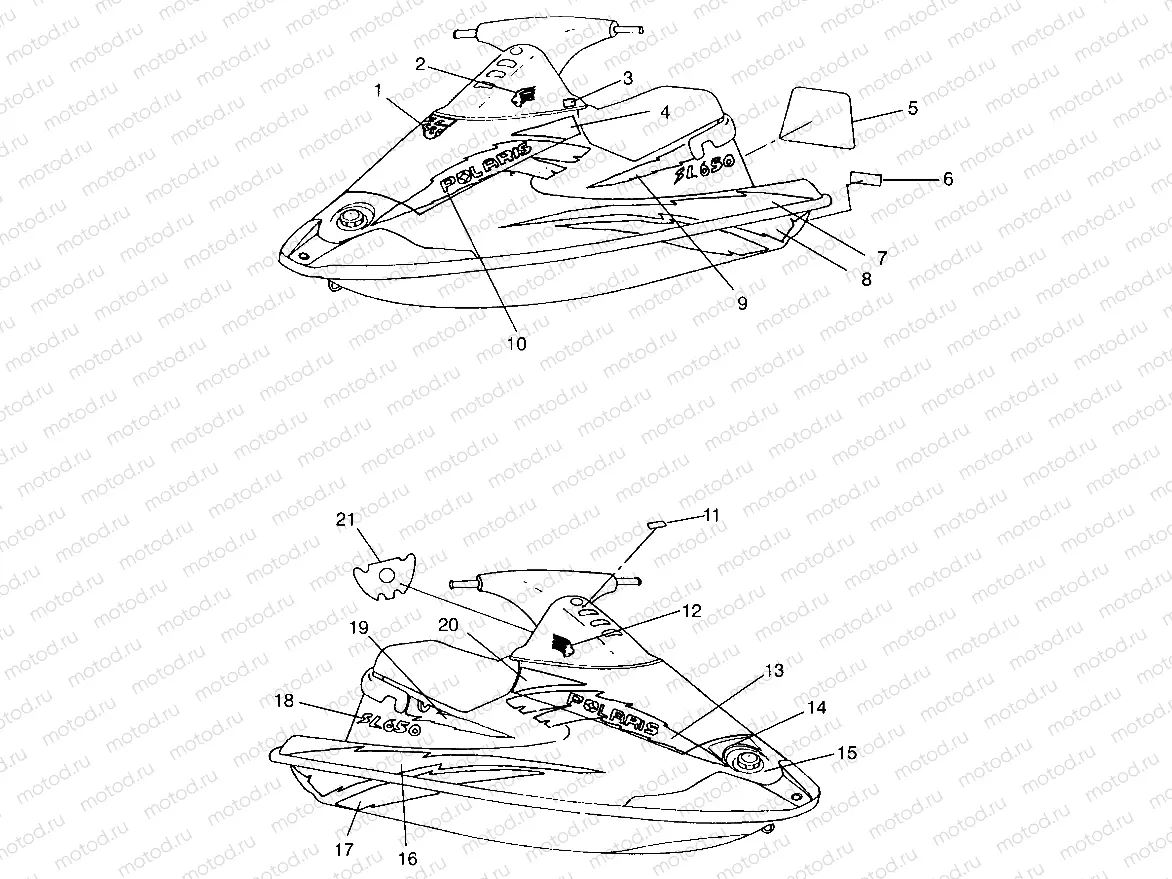 DECALS SL 650 B954058 (4930483048A007) | DECALS SL 650 B954058 (4930483048A007)