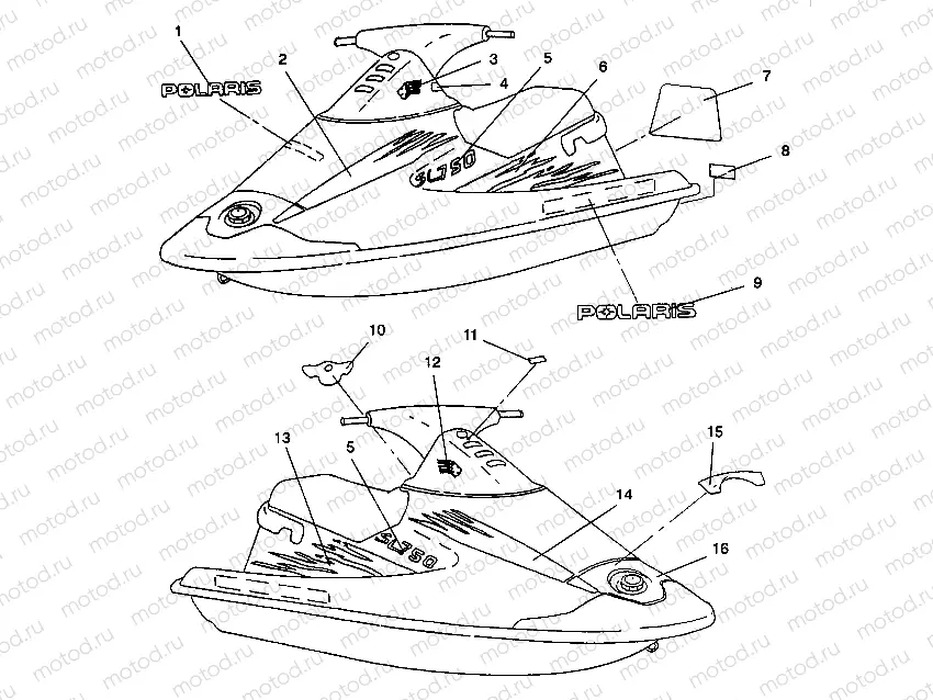 DECALS SL 750 / B934070 (4924752475003A) | DECALS SL 750 / B934070 (4924752475003A)