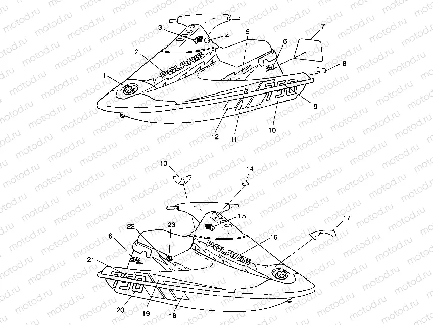 DECALS SL 750 B944070 (4927012701003A) | DECALS SL 750 B944070 (4927012701003A)