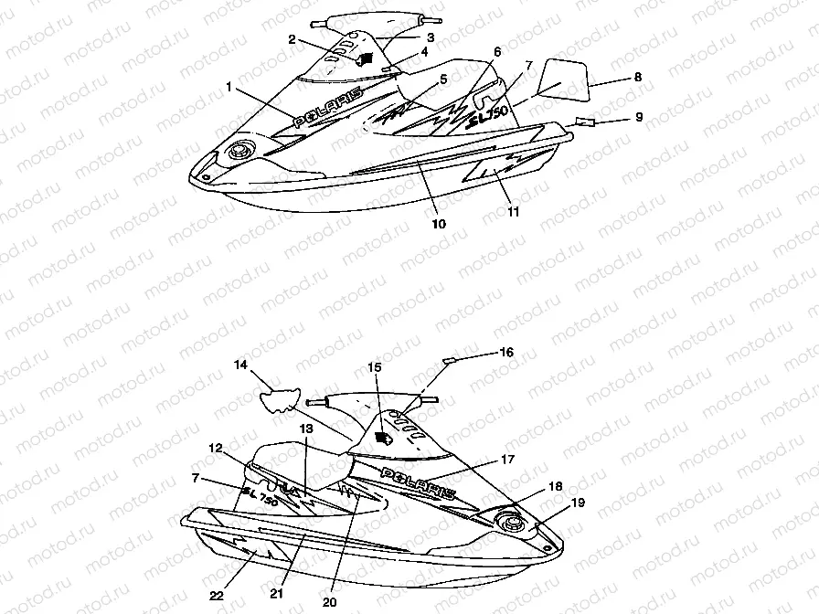DECALS SL 750 B954070 (4930523052A007) | DECALS SL 750 B954070 (4930523052A007)