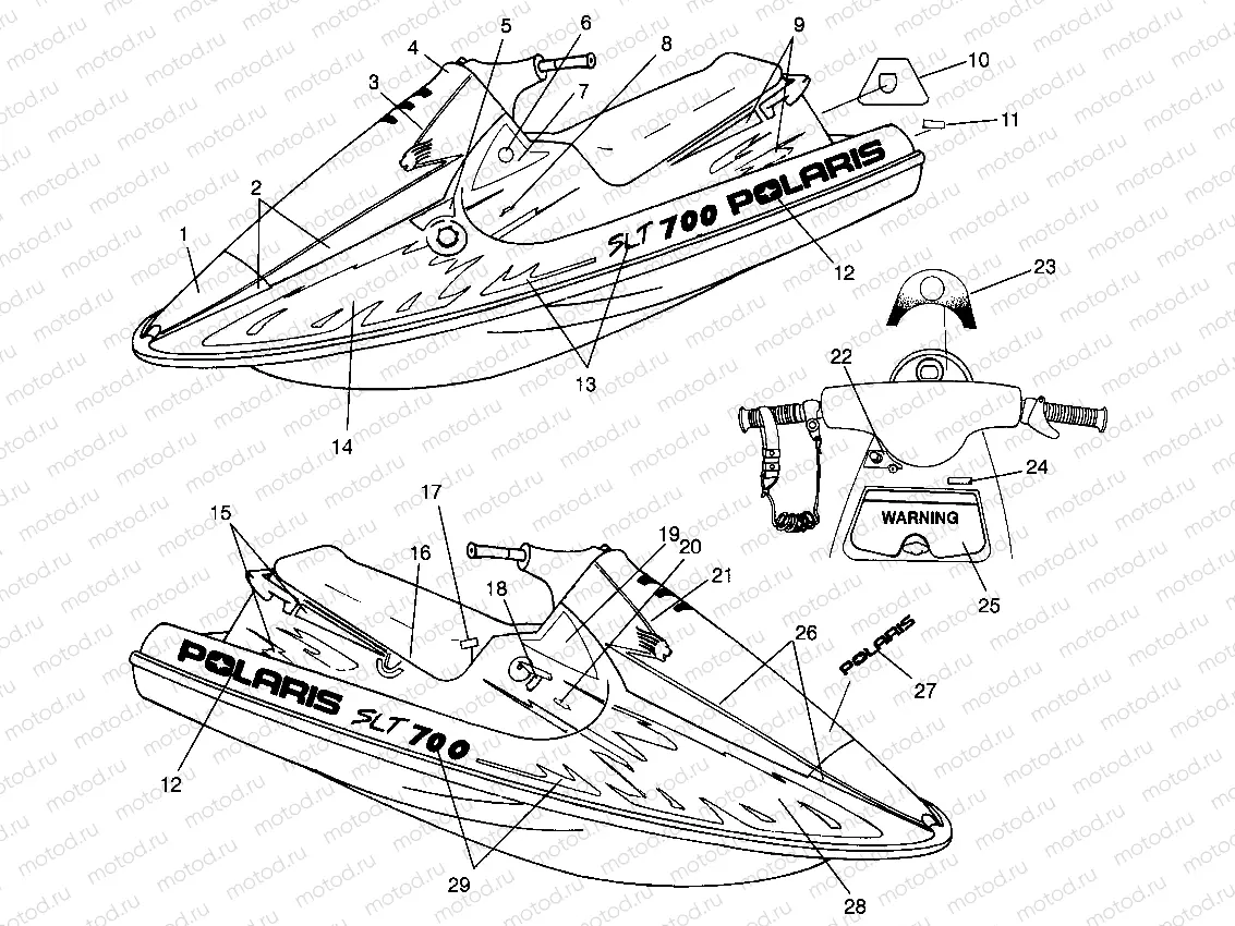 DECALS SLT 700 B964166 and  Intl. SLT 700 I964166 (4933923392A007) | DECALS SLT 700 B964166 and  Intl. SLT 700 I964166 (4933923392A007)