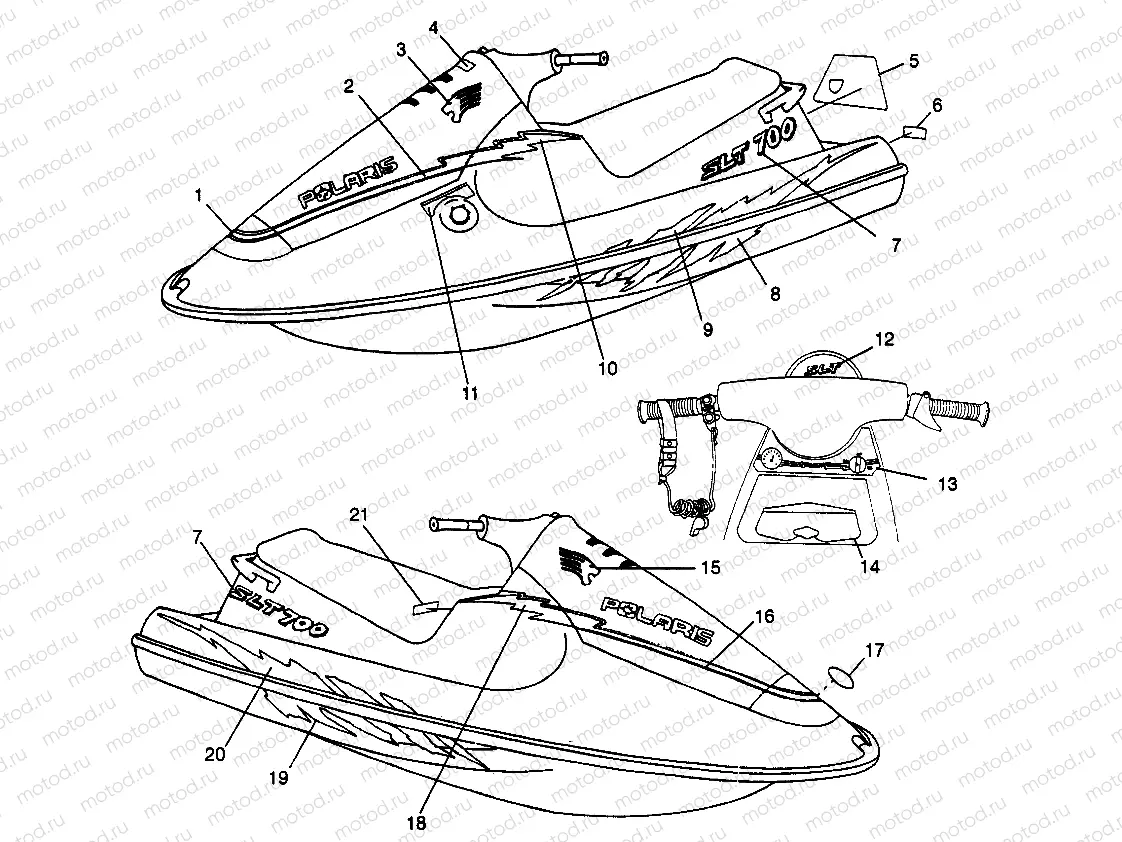 DECALS SLT 700 B974572 (4941124112A007) | DECALS SLT 700 B974572 (4941124112A007)