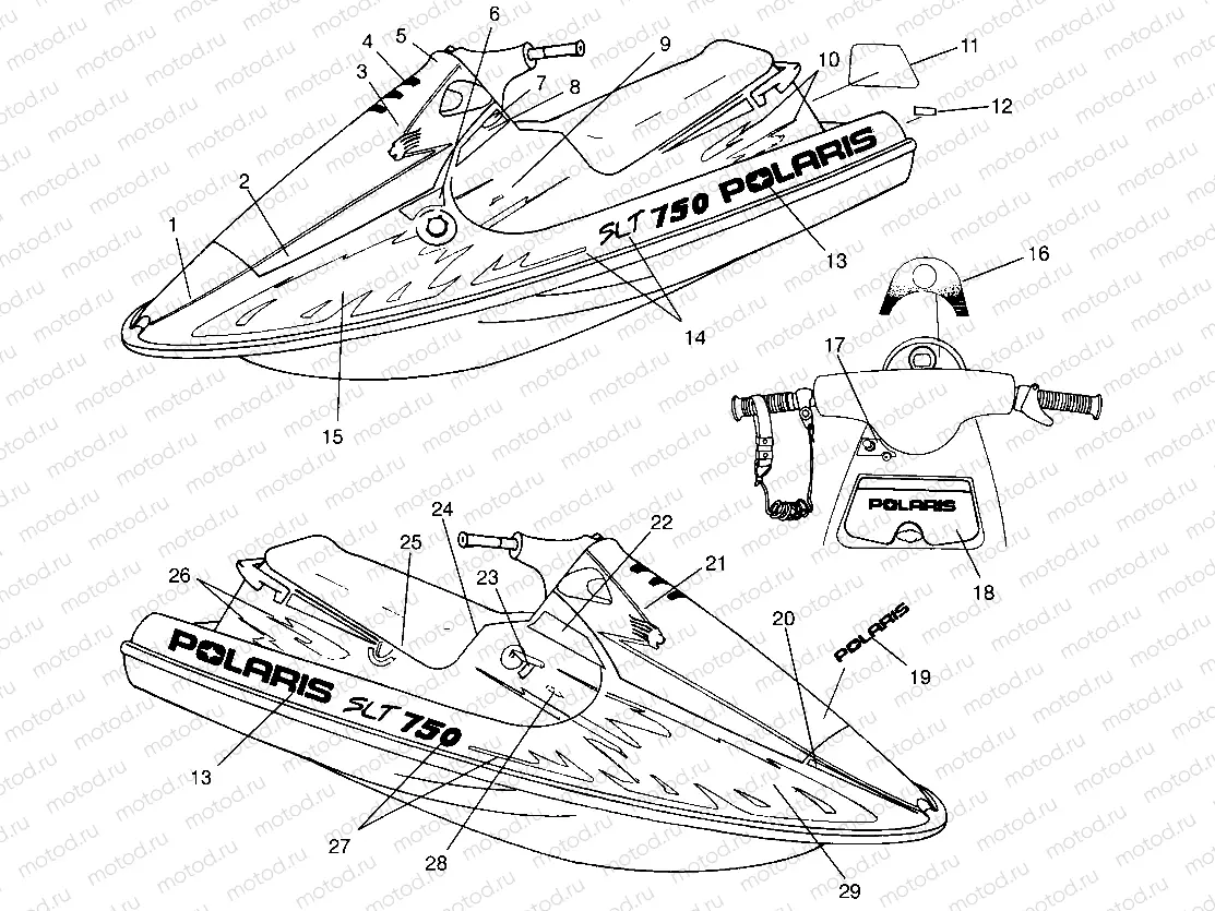 DECALS SLT 750 B954170 (4930563056A007) | DECALS SLT 750 B954170 (4930563056A007)