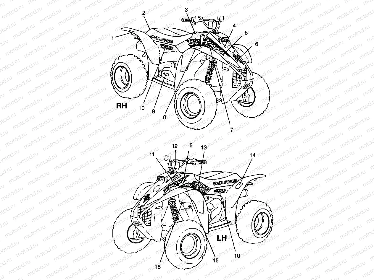 DECALS Sport 400L W98BA38C (4947234723A012) | DECALS Sport 400L W98BA38C (4947234723A012)