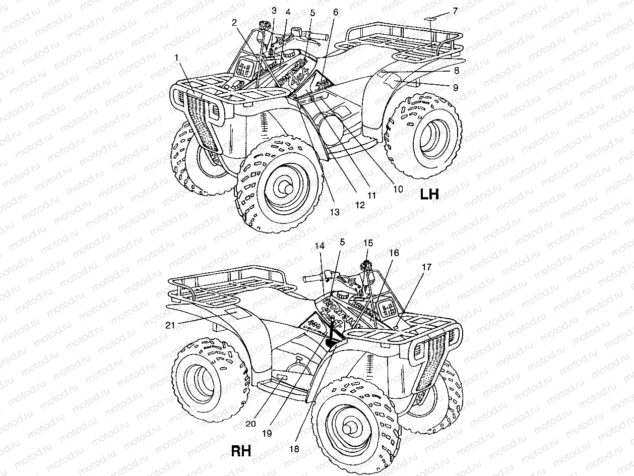 DECALS Sportsman 400L W97AC38C (4939673967A009) | DECALS Sportsman 400L W97AC38C (4939673967A009)