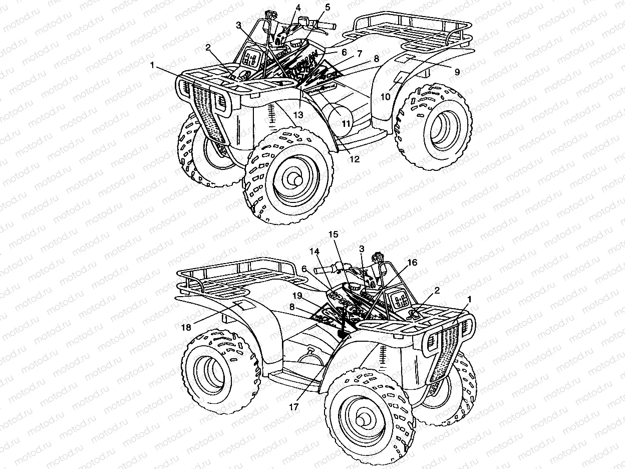 DECALS Sportsman 4x4 W968040 (4935943594A009) | DECALS Sportsman 4x4 W968040 (4935943594A009)