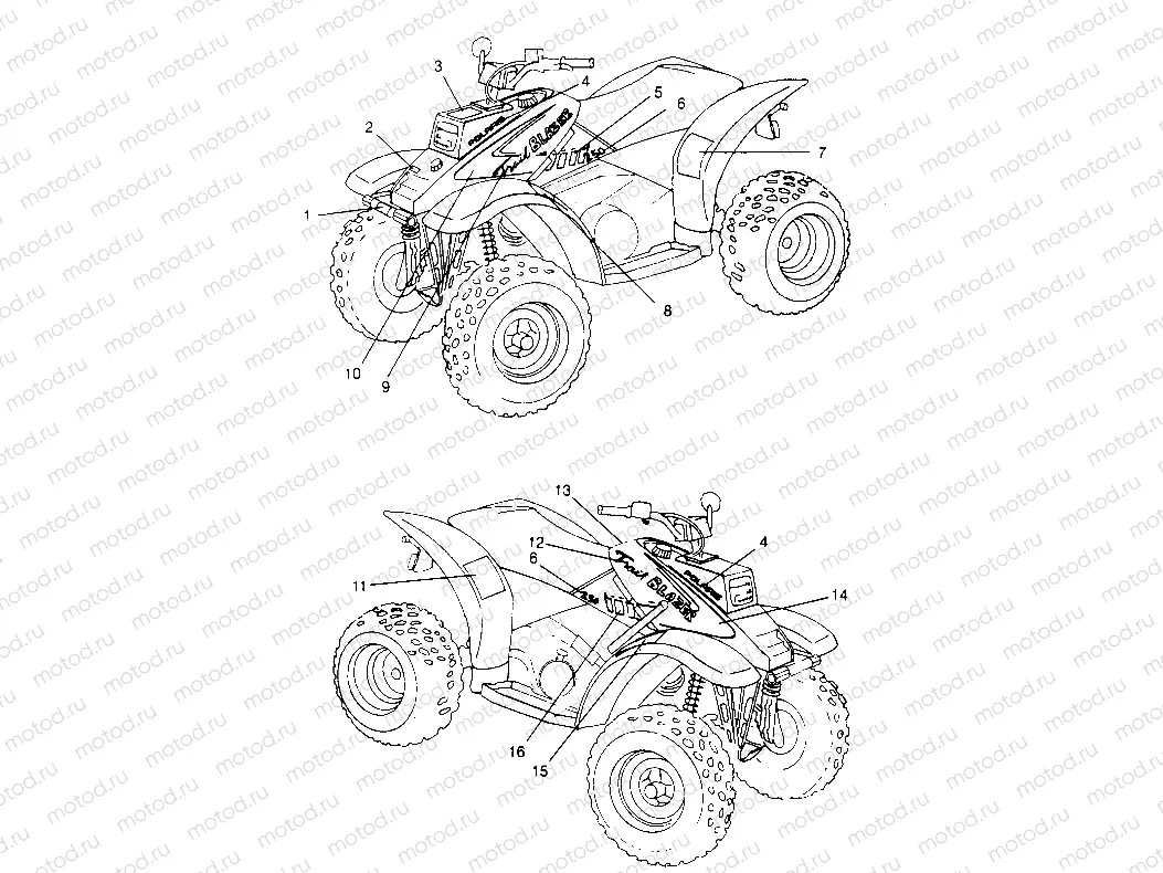 DECALS Trail Blazer W957221 (4930363036A008) | DECALS Trail Blazer W957221 (4930363036A008)