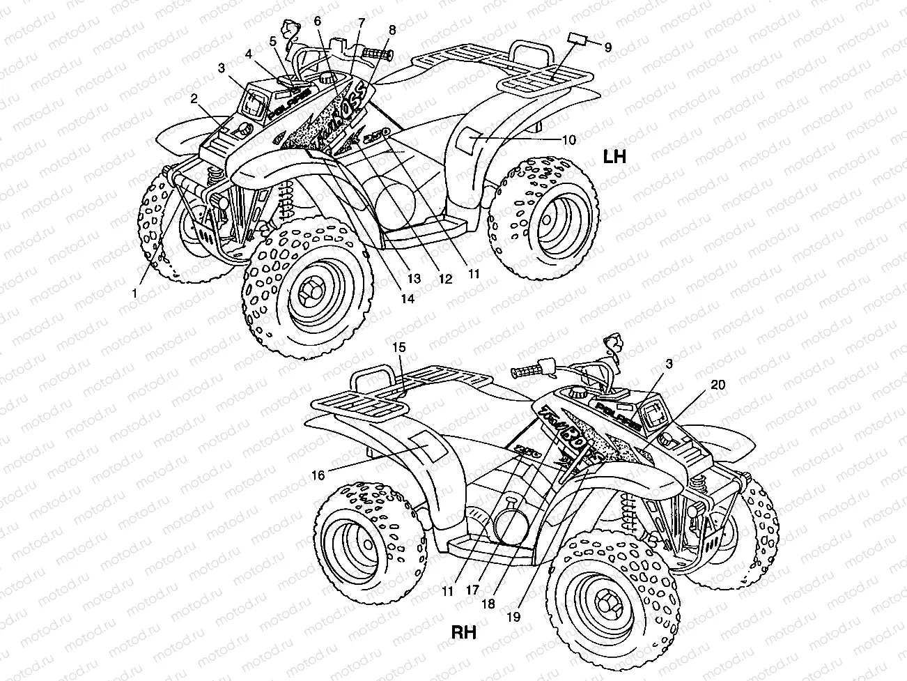 DECALS Trail Boss W98AA25C (4945314531A008) | DECALS Trail Boss W98AA25C (4945314531A008)