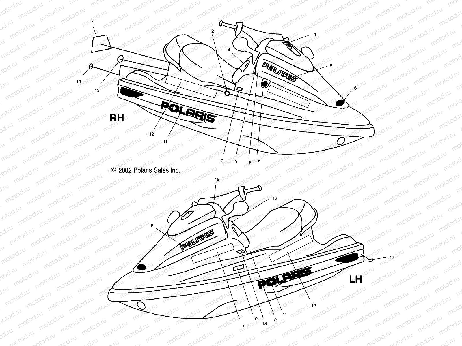 DECALS - W035098CA/W035098IA (4981028102A09) | DECALS - W035098CA/W035098IA (4981028102A09)