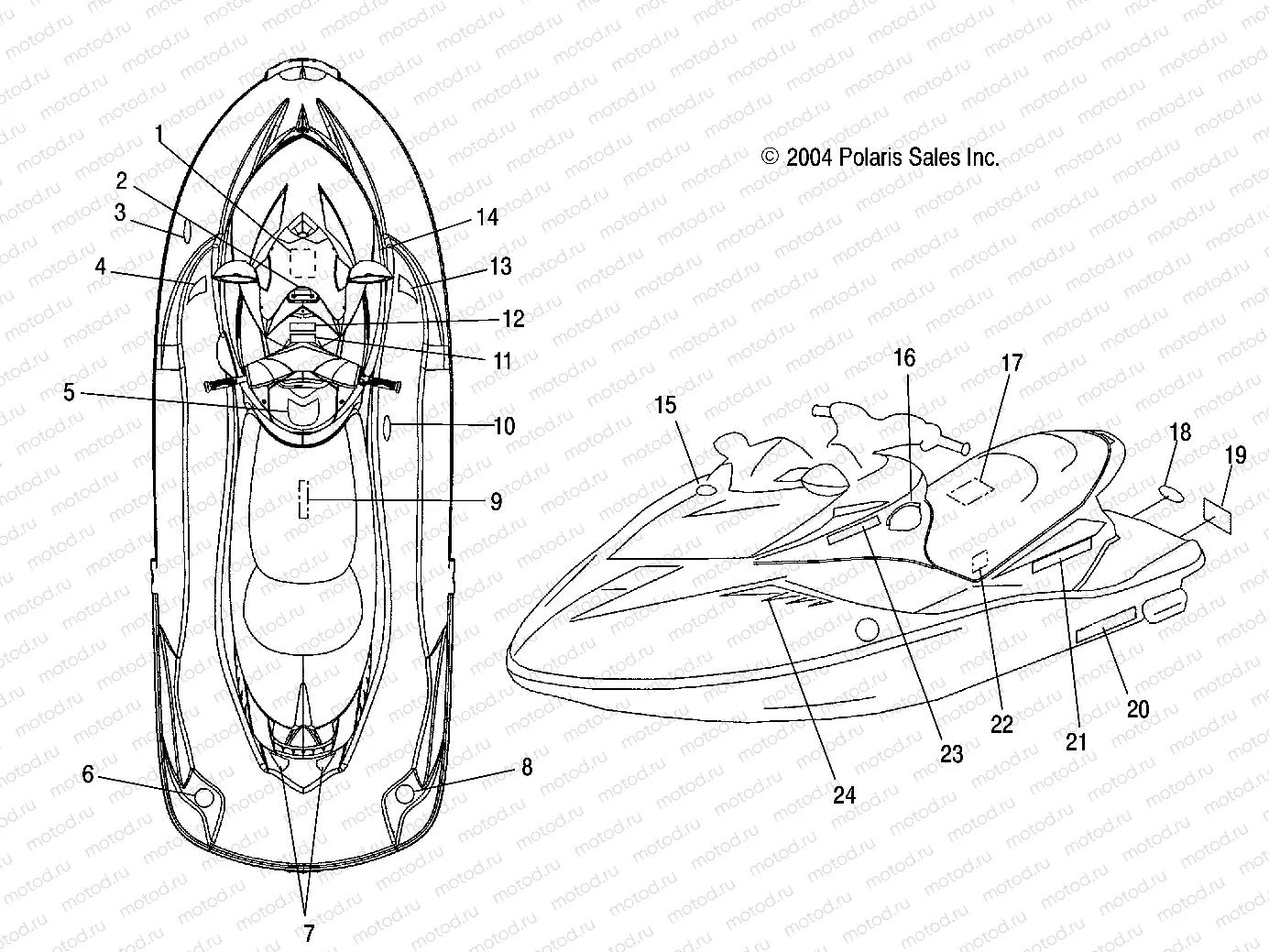 DECALS - W045304CA/IA/CB/IB/CC/IC (4990559055B08) | DECALS - W045304CA/IA/CB/IB/CC/IC (4990559055B08)