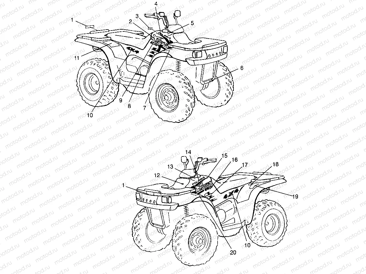 DECALS XPLORER 300 W969130 (4935903590A008) | DECALS XPLORER 300 W969130 (4935903590A008)