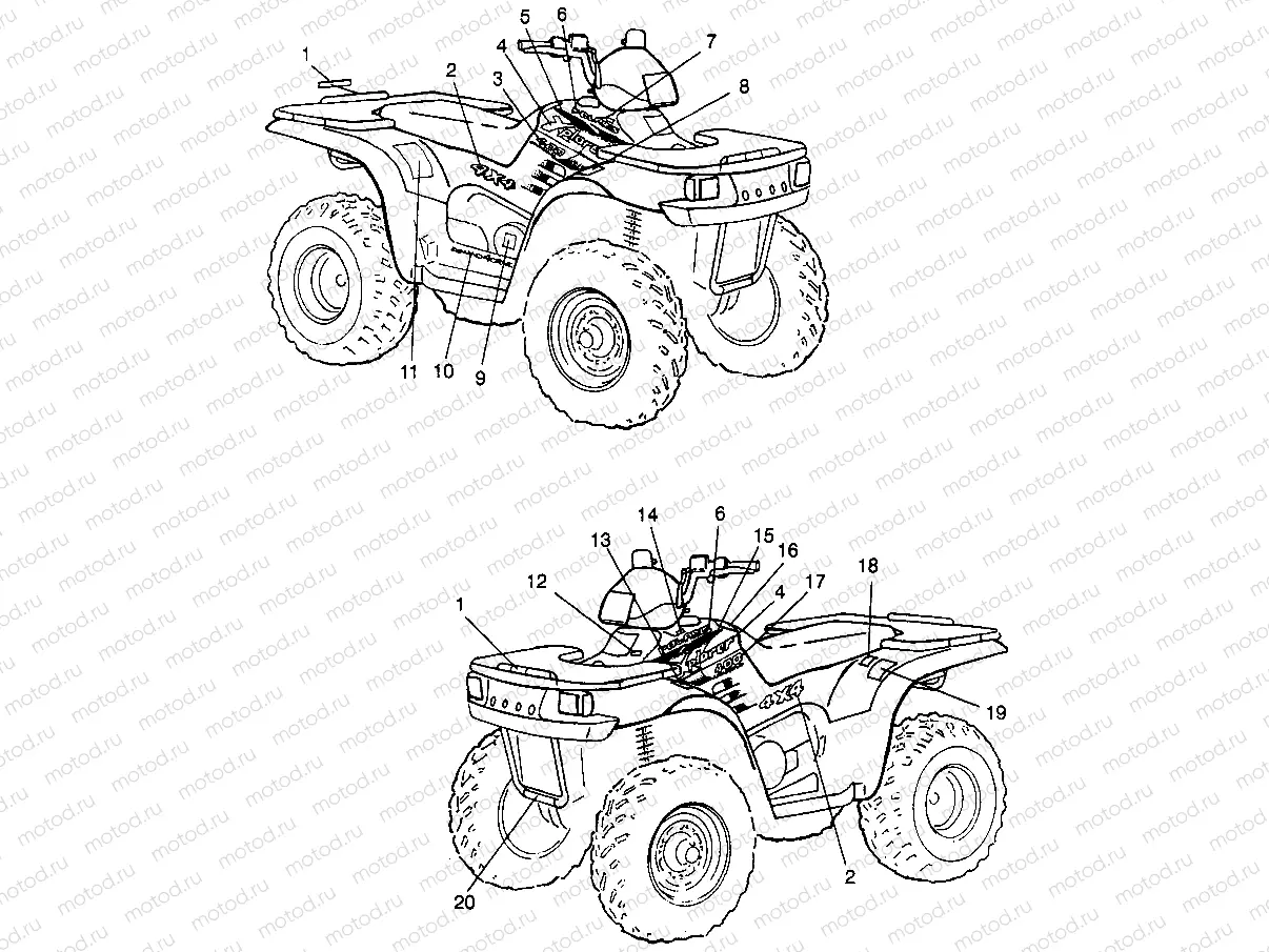 DECALS XPLORER 400L W97CC38C (4939753975A008) | DECALS XPLORER 400L W97CC38C (4939753975A008)