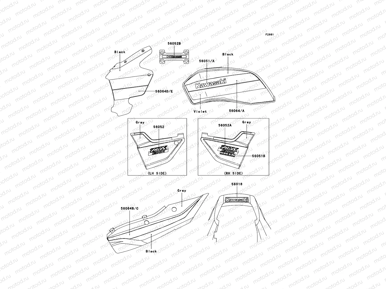Decals(Black/Violet)