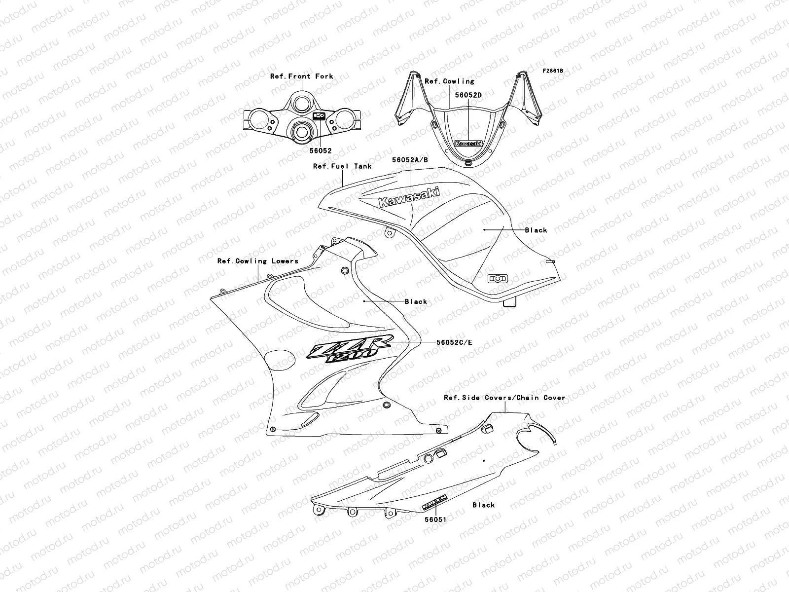 Decals(Black)(ZX1200-C1H/C2H)