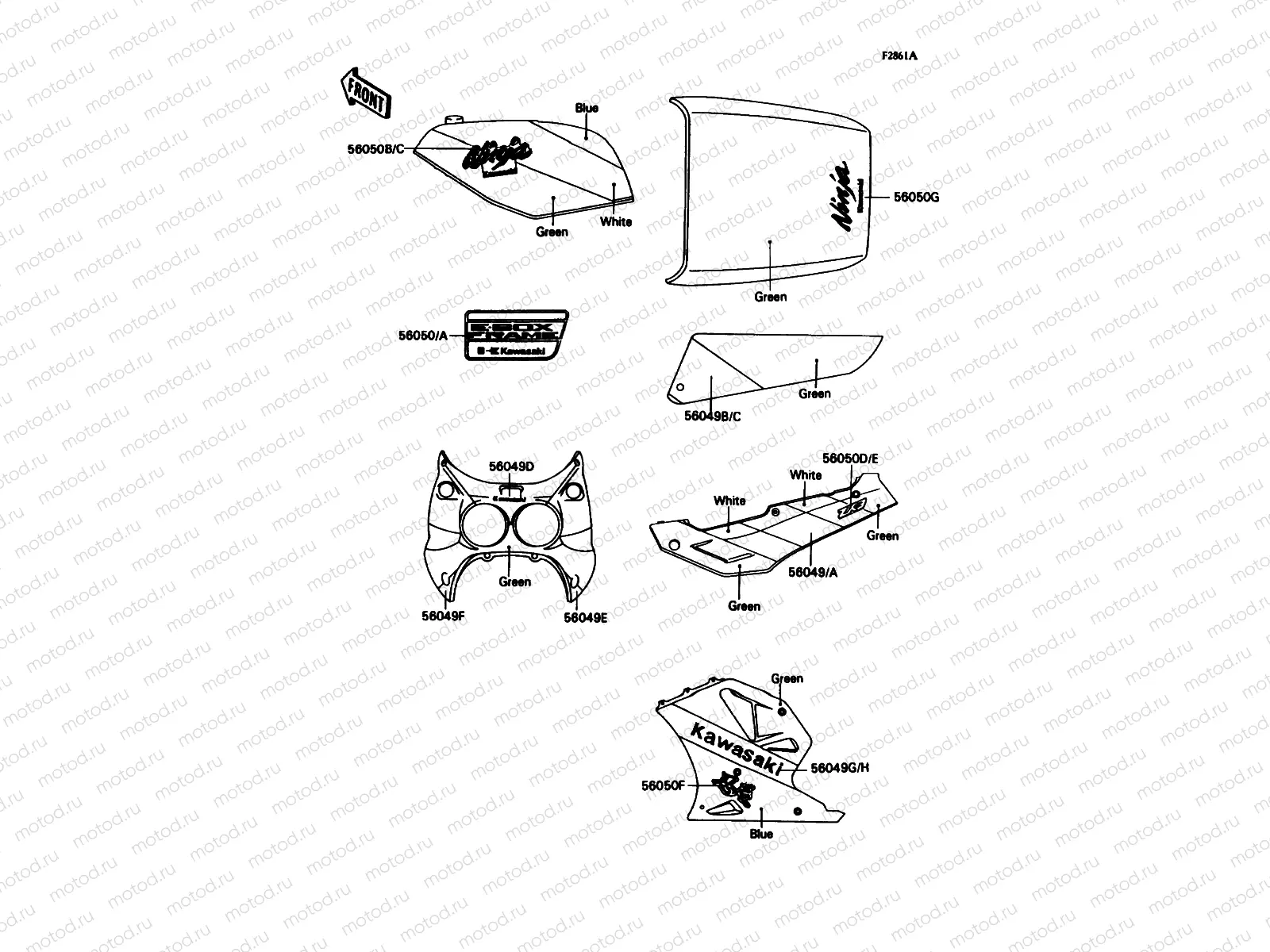 Decals(Green/Blue/White)