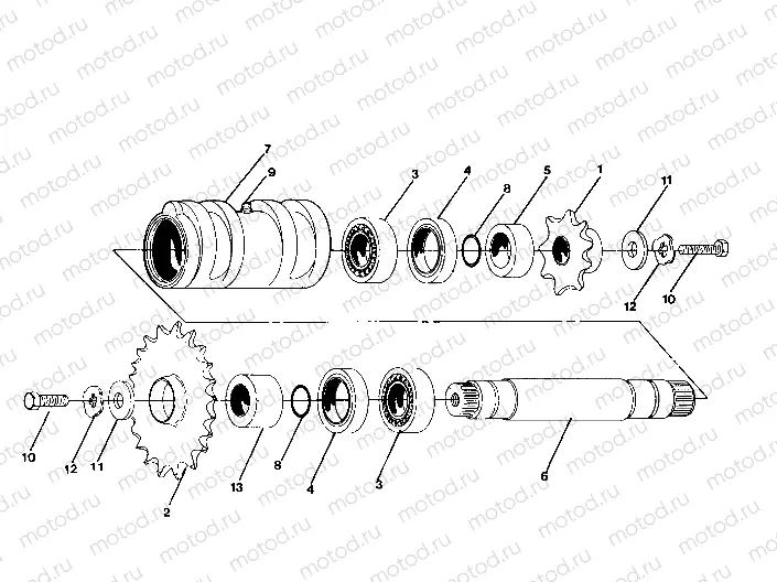 DETAILS - CENTER TIGHTENER ASSEMBLY P/N 1380028 350 4X4 / W928139 (4922832283011A) | DETAILS - CENTER TIGHTENER ASSEMBLY P/N 1380028 350 4X4 / W928139 (4922832283011A)