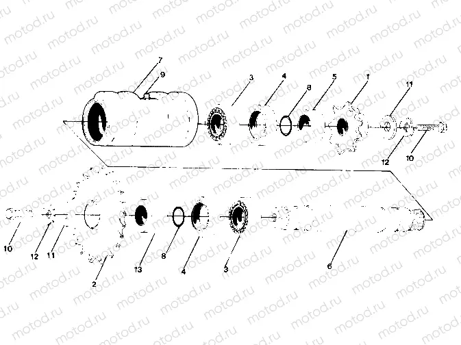 DETAILS-FRONT DRIVE ASM. 250 4X4 CENTER TIGHTENER ASSEMBLY-PN 1380023 (4919791979013A) | DETAILS-FRONT DRIVE ASM. 250 4X4 CENTER TIGHTENER ASSEMBLY-PN 1380023 (4919791979013A)