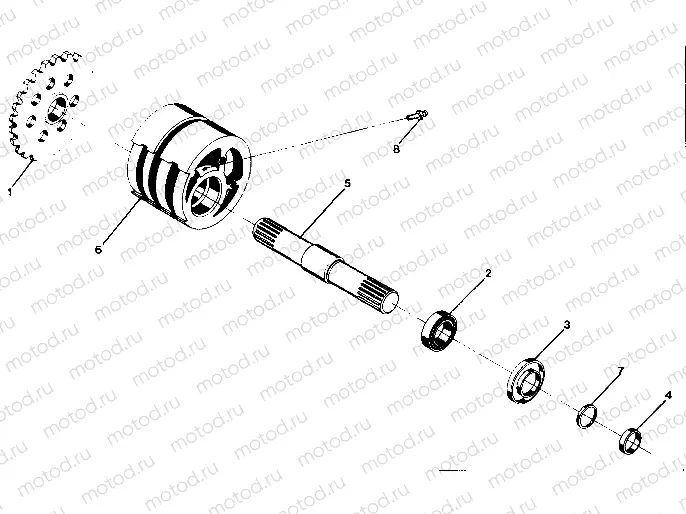 DETAILS-FRONT DRIVE ASM. 250 4X4 FRONT TIGHTENER ASSEMBLY-PN 1380024 (4919791979013B) | DETAILS-FRONT DRIVE ASM. 250 4X4 FRONT TIGHTENER ASSEMBLY-PN 1380024 (4919791979013B)