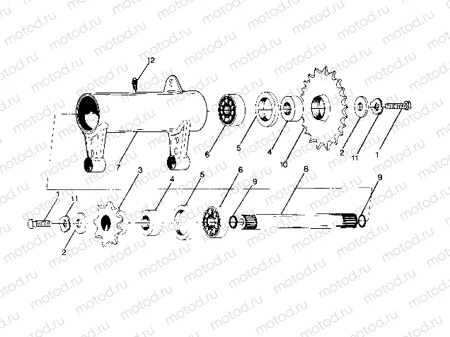 Details - Front Drive Assembly Center Tightener Assembly - PN 1380001 (4913521352033A) | Details - Front Drive Assembly Center Tightener Assembly - PN 1380001 (4913521352033A)