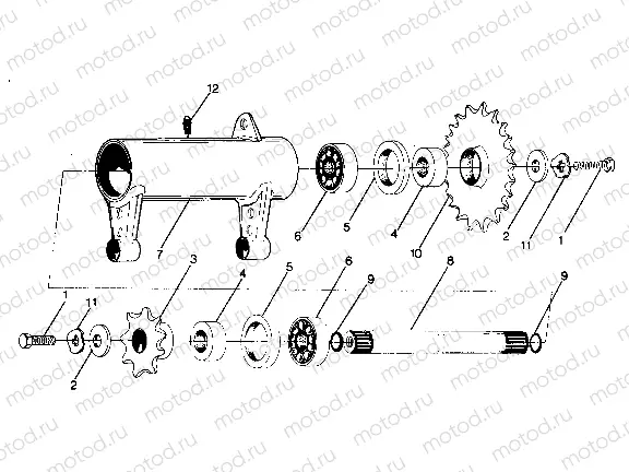 Details - Front Drive Assembly Center Tightenter Assembly - PN 1380001 (4914761476033A) | Details - Front Drive Assembly Center Tightenter Assembly - PN 1380001 (4914761476033A)