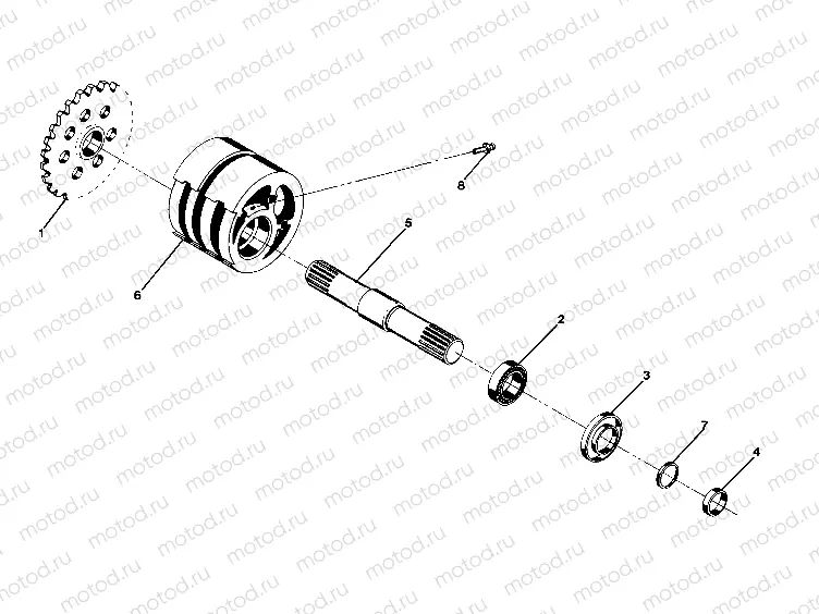 Details - Front Drive Assembly FRONT TIGHTENER ASSEMBLY - PN 1380024 (4918541854013B) | Details - Front Drive Assembly FRONT TIGHTENER ASSEMBLY - PN 1380024 (4918541854013B)