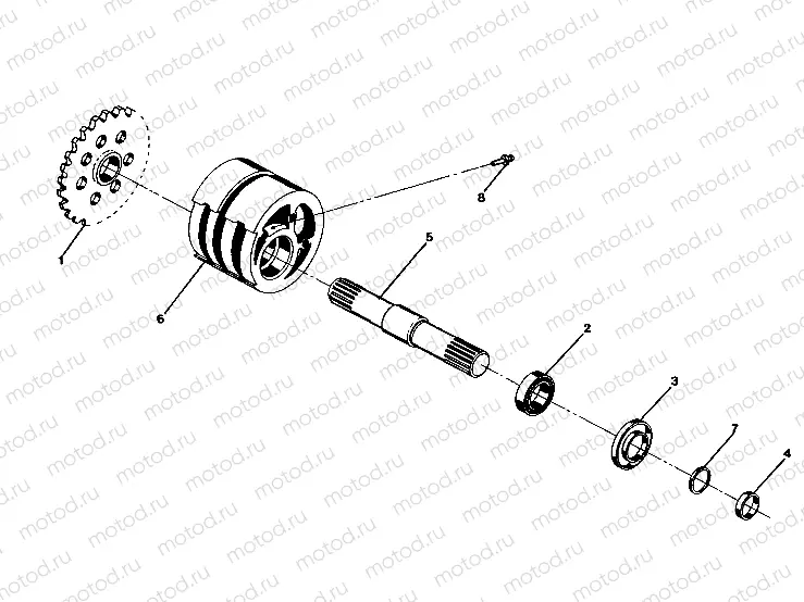DETAILS - FRONT TIGHTENER ASSEMBLY  P/N 1380024 350 4X4 / W928139 (4922832283012A) | DETAILS - FRONT TIGHTENER ASSEMBLY  P/N 1380024 350 4X4 / W928139 (4922832283012A)