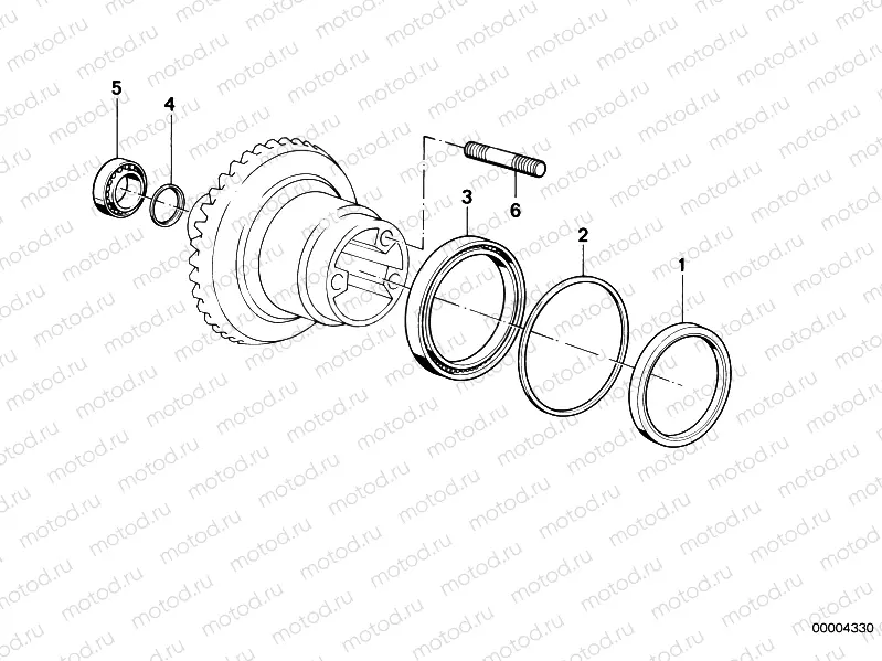Differential-crown wheel inst.parts