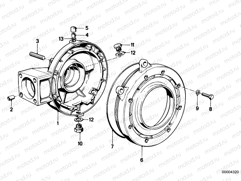 Differential-housing/housing cover
