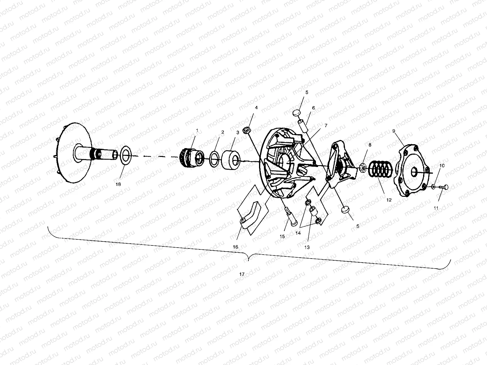 DRIVE CLUTCH - A01CD50AA (4964196419C003) | DRIVE CLUTCH - A01CD50AA (4964196419C003)