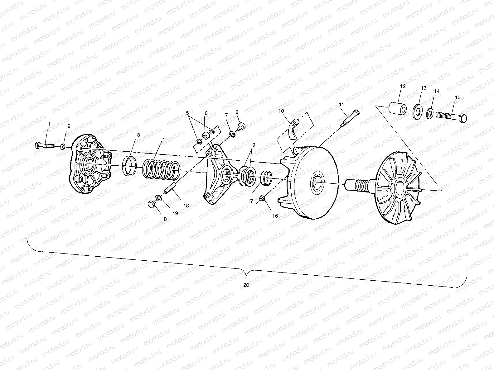 DRIVE CLUTCH - A02BA25CA/CB/CD (4969896989B09) | DRIVE CLUTCH - A02BA25CA/CB/CD (4969896989B09)