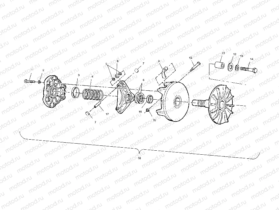DRIVE CLUTCH - A02BA50AA/AB (4969976997B14) | DRIVE CLUTCH - A02BA50AA/AB (4969976997B14)