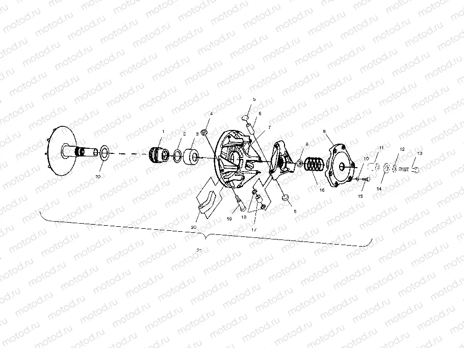 DRIVE CLUTCH - A02CD50AA/AB/FB (4970197019C05) | DRIVE CLUTCH - A02CD50AA/AB/FB (4970197019C05)