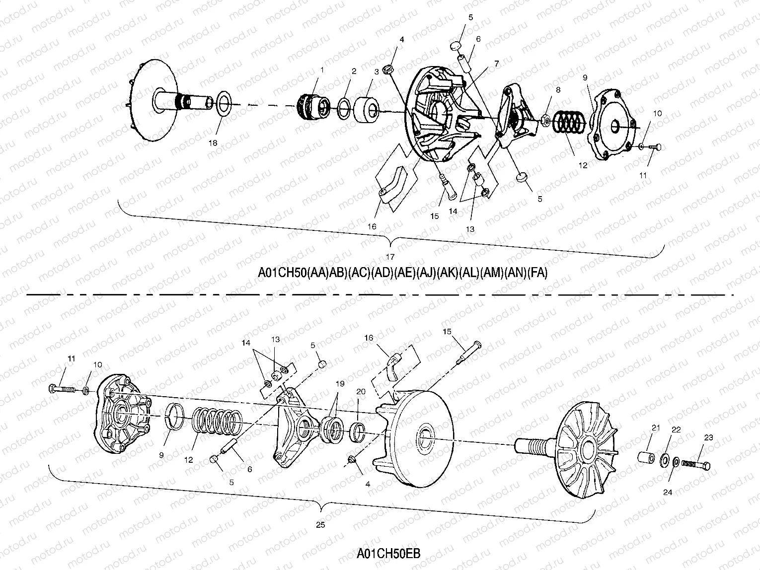 DRIVE CLUTCH - A02CH50 ALL OPTIONS (4967436743C05) | DRIVE CLUTCH - A02CH50 ALL OPTIONS (4967436743C05)