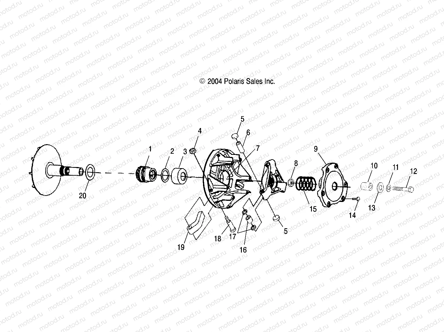 DRIVE CLUTCH - A04JD50AA/AB/CA (4995189518C10) | DRIVE CLUTCH - A04JD50AA/AB/CA (4995189518C10)